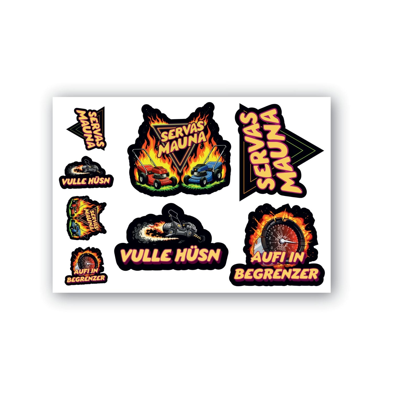 Servas Mauna- Stickerbogen