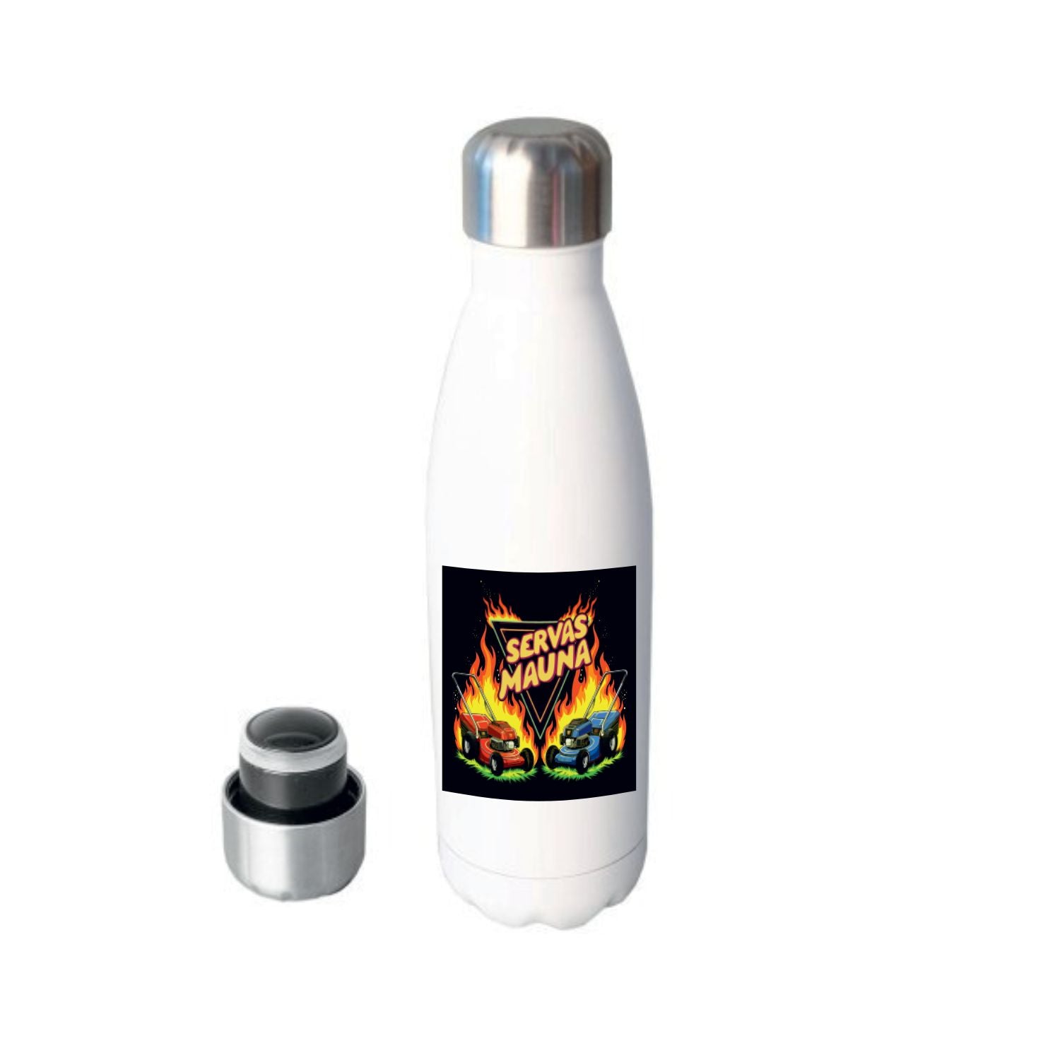 Servas Mauna - Rasenmäher - Trinkflasche