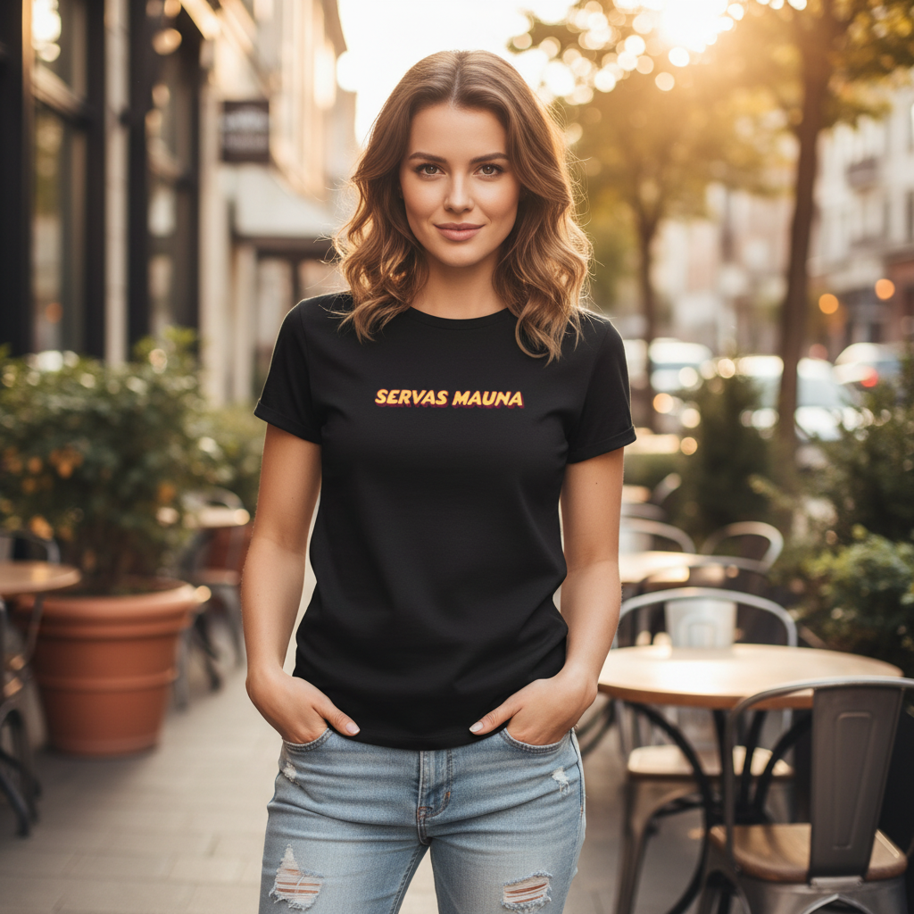 Servas Mauna - Schriftzug - Damen T-Shirt