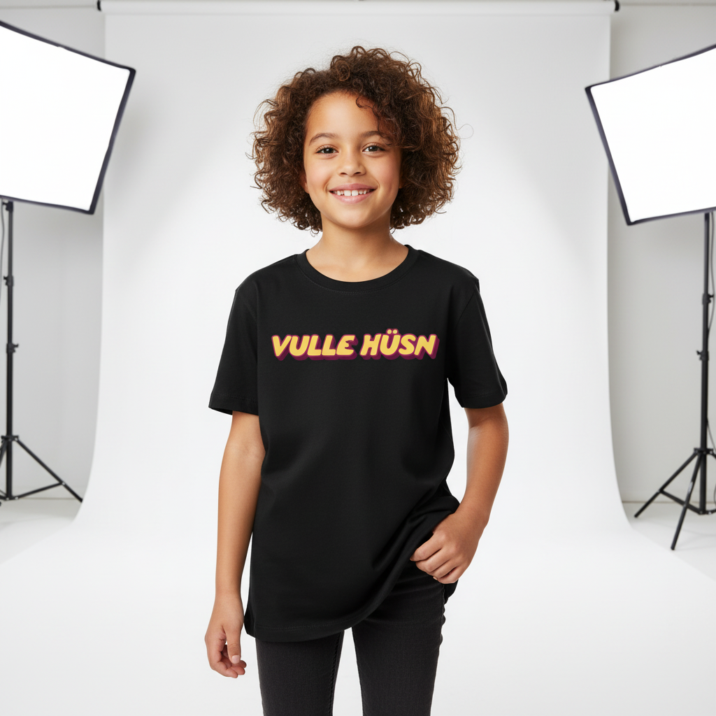 Vulle Hüsn - Schriftzug - Kinder T-Shirt