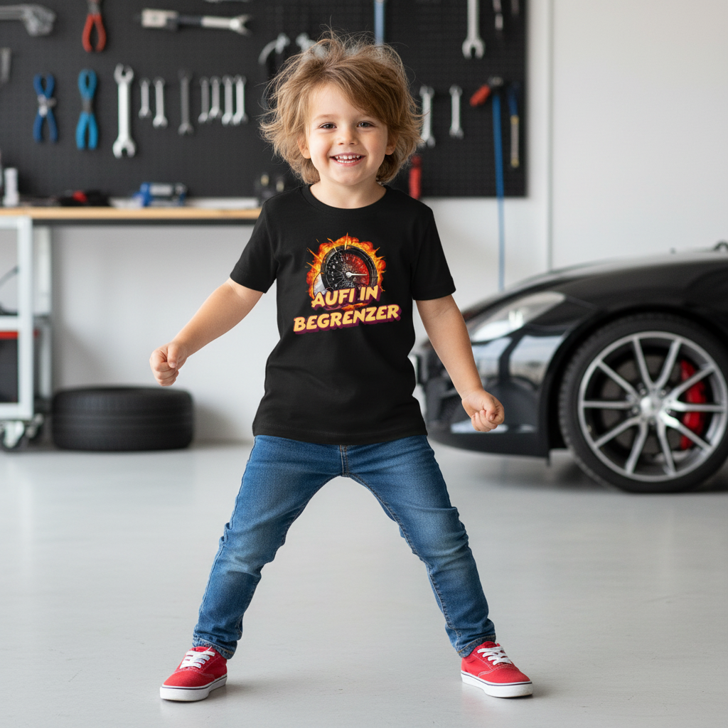 Aufi in Begrenzer - Kinder T-Shirt