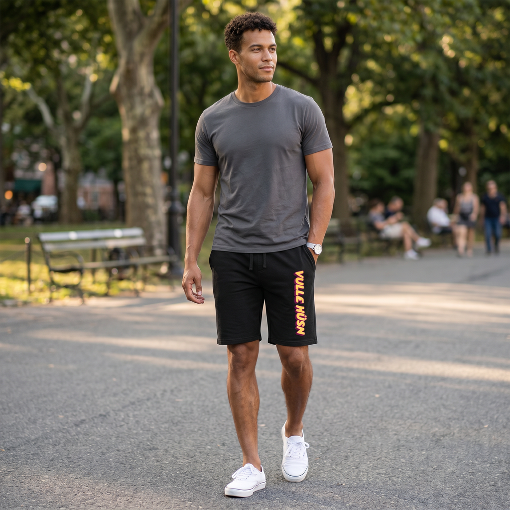 Vulle Hüsn - Schriftzug - Herren Shorts