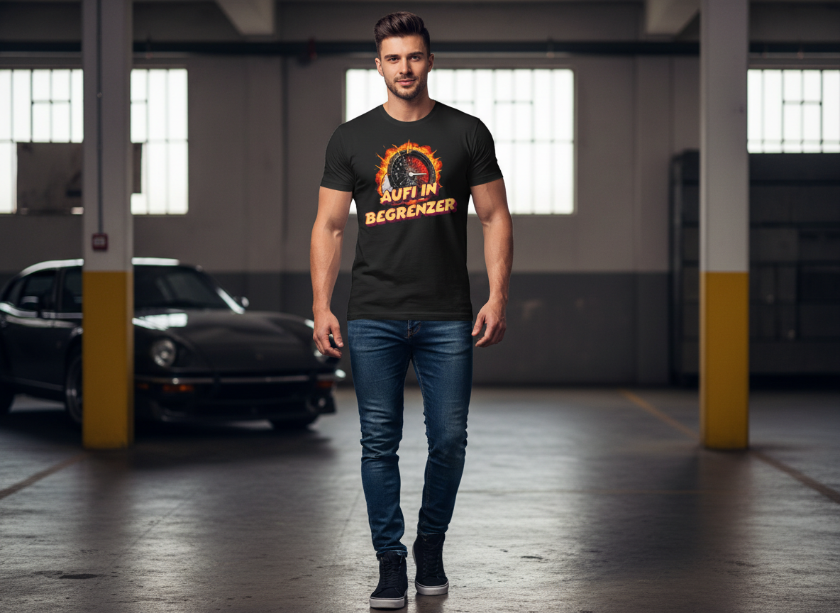 Aufi in Begrenzer - Herren T-Shirt