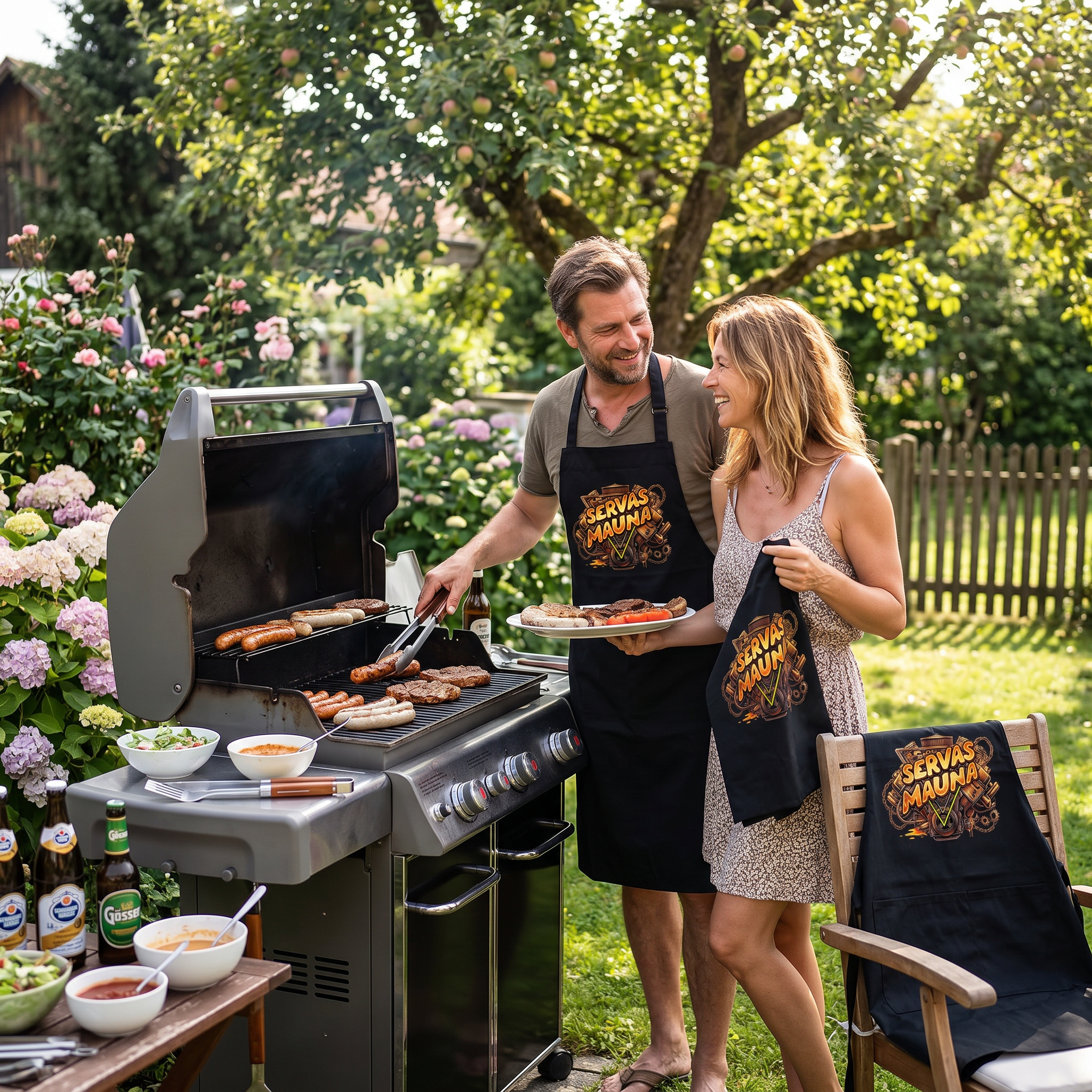 Servas Mauna - Motorblock - Grillschürze für Erwachsene und Kinder