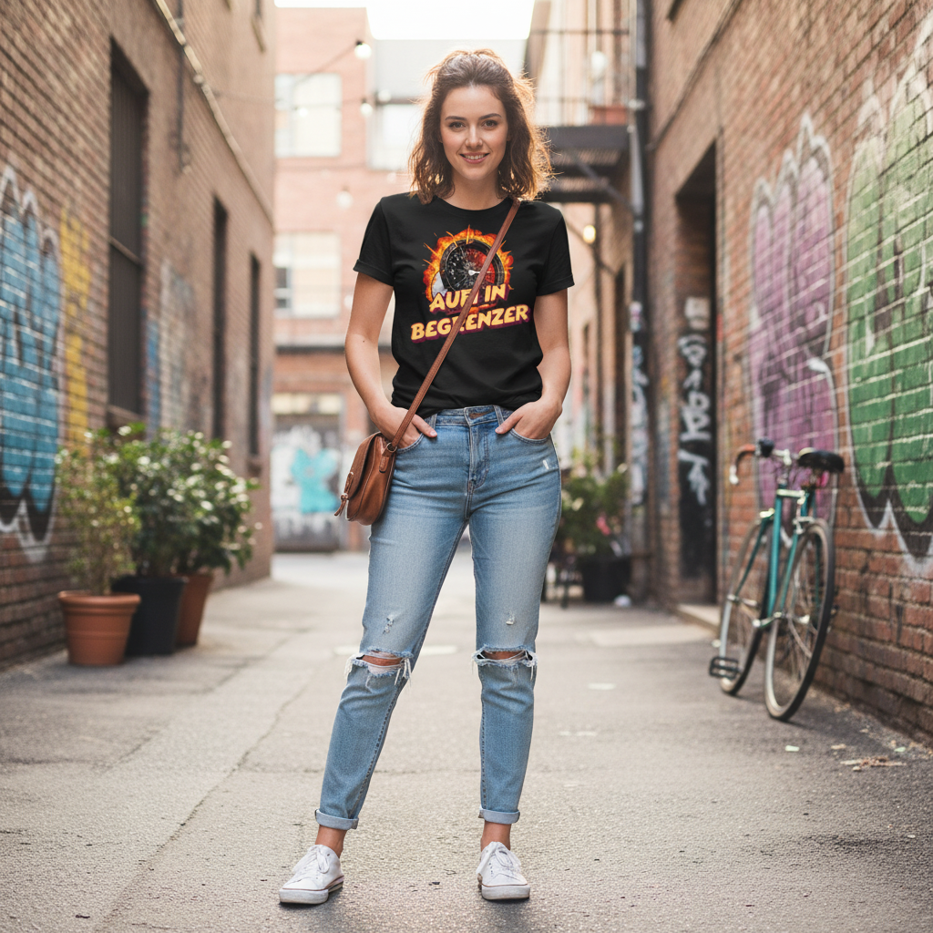 Aufi in Begrenzer - Damen T-Shirt