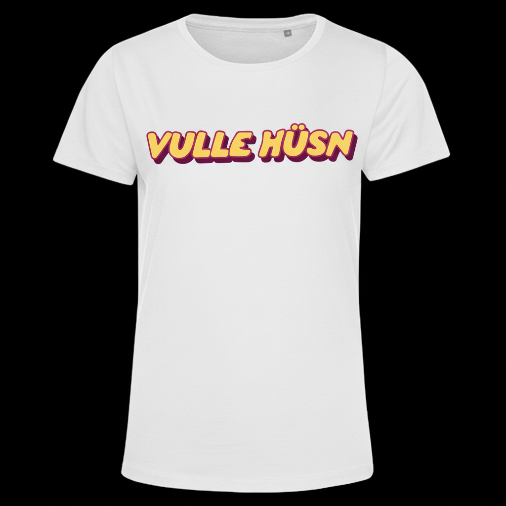 Vulle Hüsn - Schriftzug - Damen T-Shirt