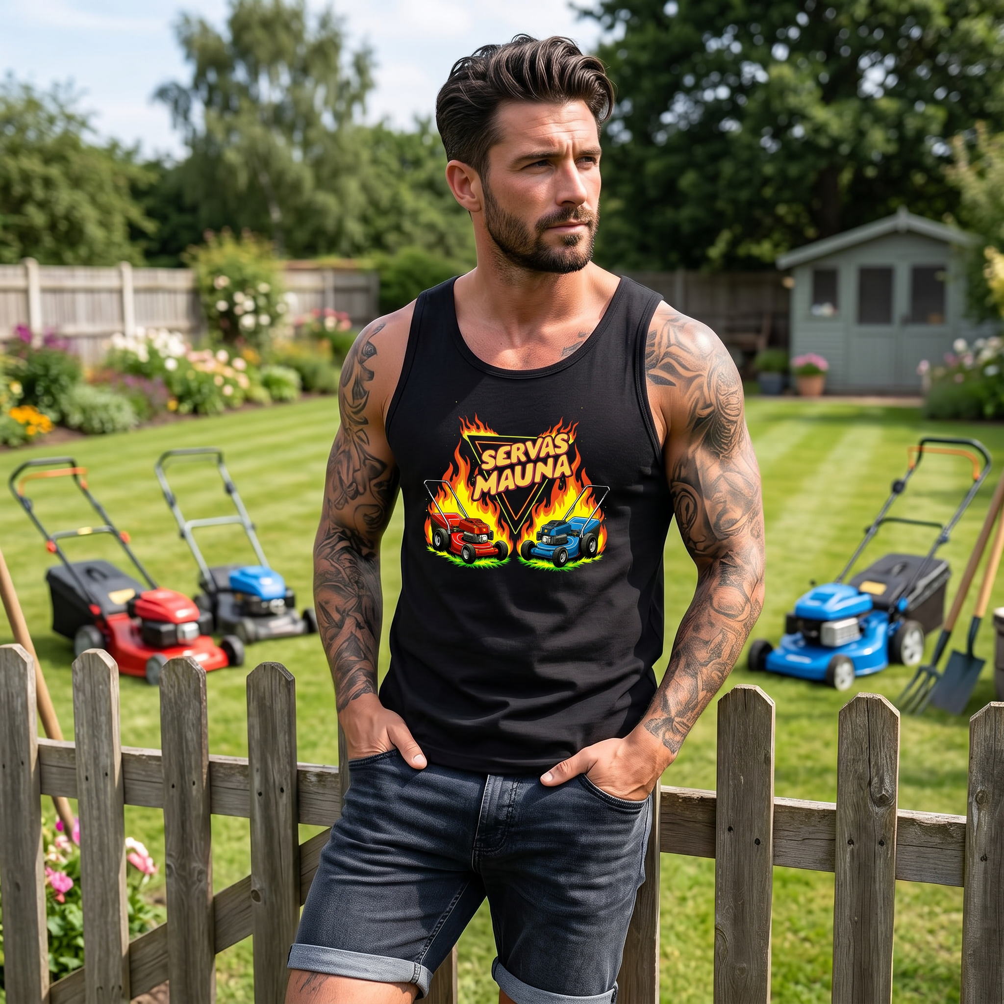 Servas Mauna - Rasenmäher - Herren Tanktop