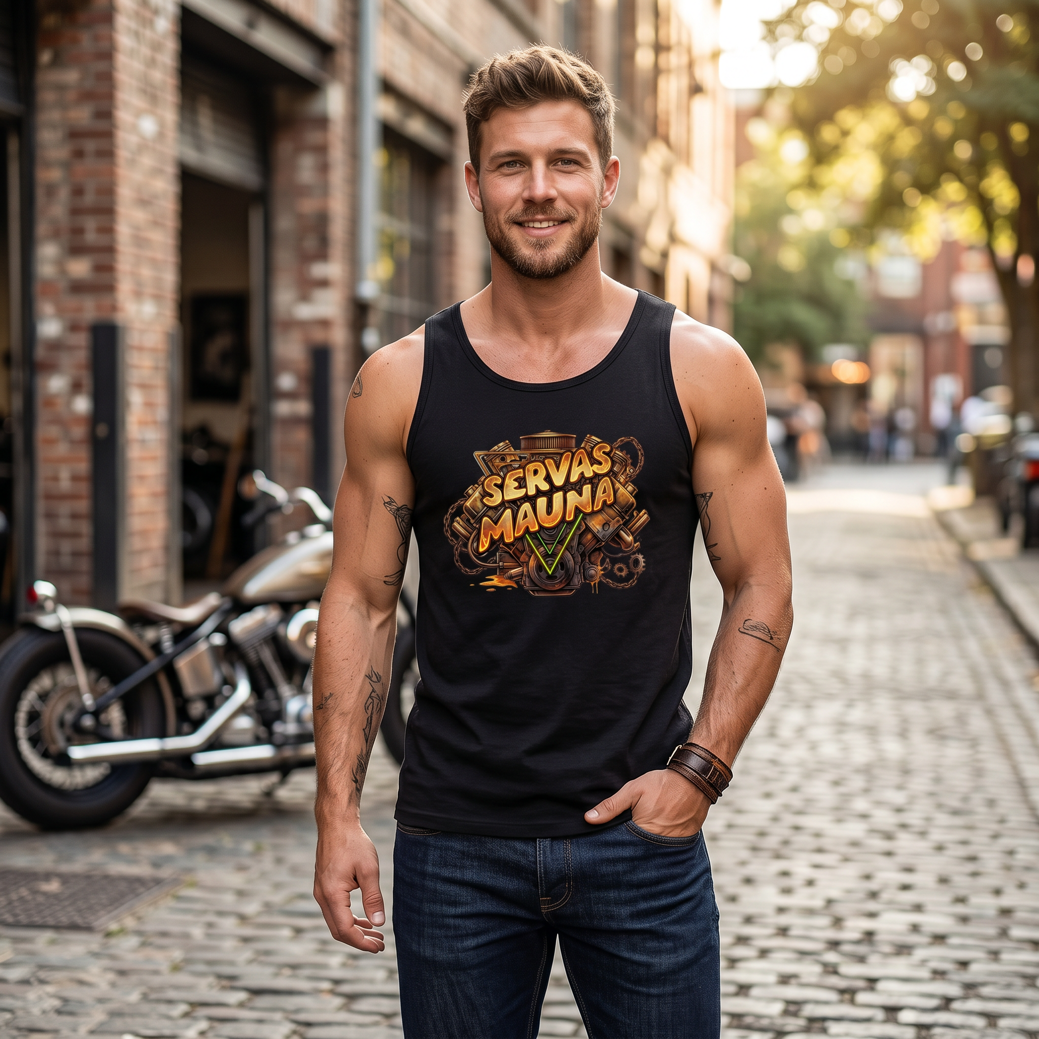 Servas Mauna - Motorblock - Herren Tanktop