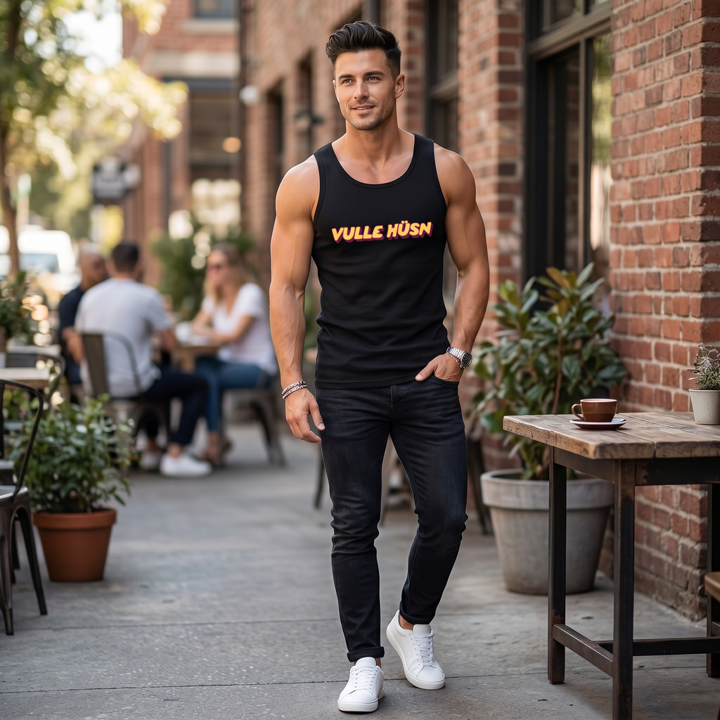Vulle Hüsn - Schriftzug - Herren Tanktop