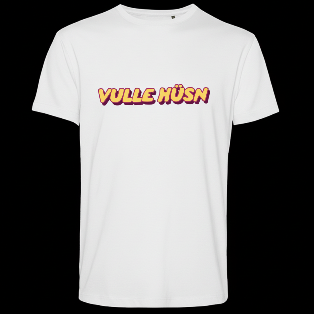 Vulle Hüsn - Schriftzug - Herren T-Shirt